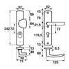 Afbeeldingen van VH-beslag Curve Kr/Gr Blok PC72 Inox 38-54mm