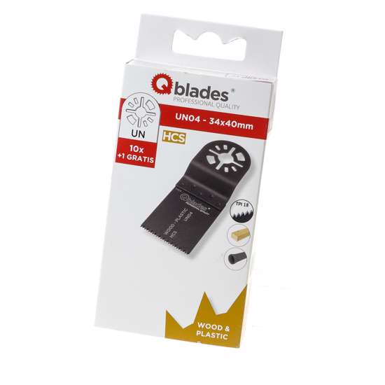 Afbeeldingen van Qblades Zaagblad Standaard 18tpi 34x40mm HCS UN04-10+1ST