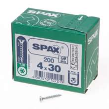 Afbeeldingen van Spax Spaanplaatschroef platverzonken kop verzinkt T-Star T20 4.0x30mm (per 200 stuks)