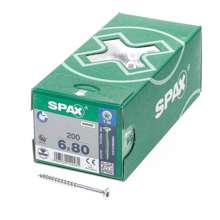 Afbeeldingen van Spax Spaanplaatschroef platverzonken kop verzinkt T-Star T30 deeldraad 6.0x80mm (per 200 stuks)