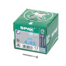 Afbeeldingen van Spax Spaanplaatschroef platverzonken kop RVS T-Star T20 deeldraad 4.0x45mm (per 200 stuks)