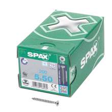 Afbeeldingen van Spax Spaanplaatschroef platverzonken kop RVS T-Star T20 voldraad 5.0x50mm (per 200 stuks)