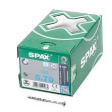 Afbeeldingen van Spax Spaanplaatschroef platverzonken kop RVS T-Star T20 deeldraad 5.0x70mm (per 100 stuks)