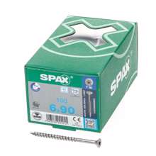 Afbeeldingen van Spax Spaanplaatschroef platverzonken kop RVS T-Star T30 deeldraad 6.0x90mm (per 100 stuks)