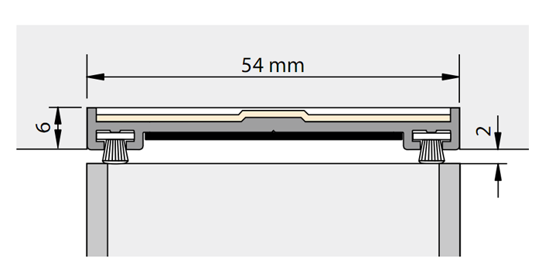 Afbeeldingen van Alprokon Dorpelprofiel brandwerend, aluminium Ferno-Tec no. 404