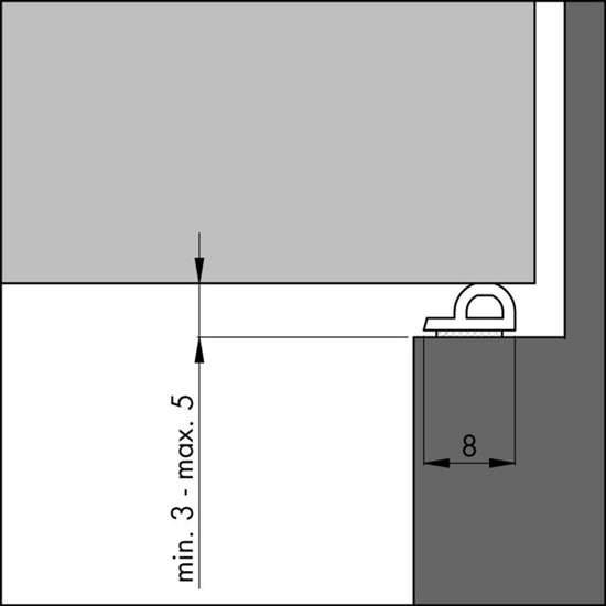 Afbeeldingen van Ellen Tochtband zelfklevend P-profiel rubber kier 3-5mm wit 7.5 meter