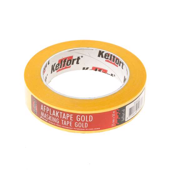 Afbeeldingen van Afplaktape gold 25mmx50m