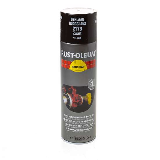 Afbeeldingen van Rust-Oleum Hard Hat zwart r9005 500ml