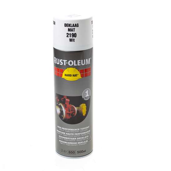 Afbeeldingen van Rust-Oleum Hard Hat matwit r9010 500ml