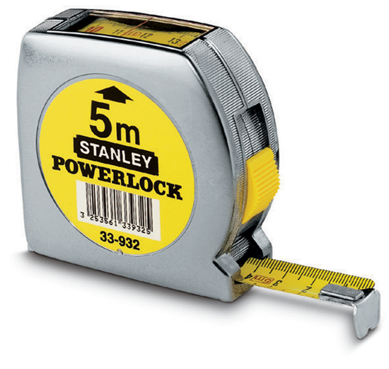 Afbeeldingen van Rolbandmaat powerlock boveninkijkvenster 5 meter x 19mm 0-33-932