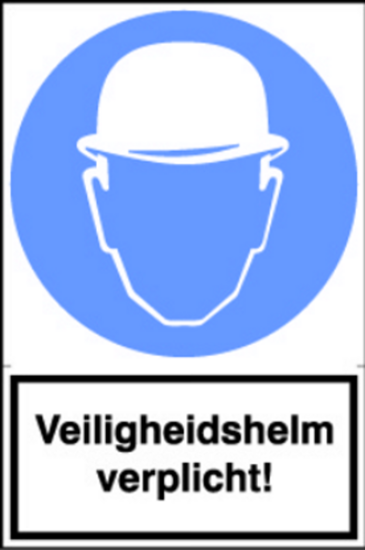 Afbeeldingen van Sticker Veiligheidshelm verplicht!