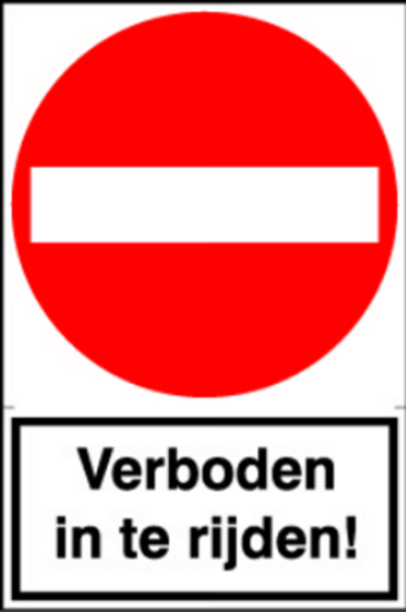 Afbeeldingen van Sticker Verboden in te rijden