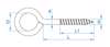Afbeeldingen van Schroefoog verzinkt HD 5.25 x 37 x 20mm