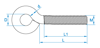 Afbeeldingen van Schroefoog verzinkt MD M4 x 21 x 6mm