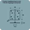 Afbeeldingen van Axa Scharnier ronde hoeken los gestort topcoat gegalvaniseerd 89 x 89 x 2.4mm 1105-25-23/7K