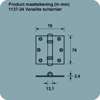 Afbeeldingen van Axa Venelite scharnier topcoat gegalvaniseerd 76 x 76 x 2.4mm 1137-24-23/E