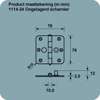 Afbeeldingen van Axa veiligheidsscharnier ronde hoeken los gestort topcoat gegalvaniseerd 76 x 76 x 2mm SKG** 1114-24-23/7KV