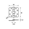 Afbeeldingen van Axa Smart easyfix scharnier RVS los gestort rh 89 x 89 x 3mm 1677-09-83/7