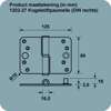 Afbeeldingen van Axa Veiligheidskogelstiftpaumelle topcoat gegalvaniseerd ronde hoeken links 89 x 125 x 3mm SKG*** 1202-37-23/V4E