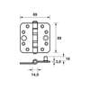 Afbeeldingen van Axa Veiligheidskogelscharnier topcoat gegalvaniseerd 89 x 89 x 3mm SKG*** 1667-09-23/VE