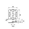 Afbeeldingen van Axa Smart veiligheidsscharnier ronde hoeken los gestort topcoat gegalvaniseerd 89 x 79 x 3mm SKG*** 1617-08-23/7V