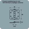 Afbeeldingen van Axa Smart Veiligheidsschijflagerscharnier geborsteld RVS 89 x 89 x 3mm 1637-09-81/E