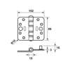 Afbeeldingen van Axa Smart easyfix veiligheidsscharnier topcoat gegalvaniseerd 89 x 102 x 3mm SKG*** 1687-10-23/7V