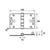 Afbeeldingen van Axa Smart easyfix veiligheidsscharnier topcoat gegalvaniseerd 89 x 150 x 3mm SKG*** 1687-15-23/7V