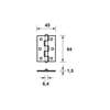 Afbeeldingen van Axa Smal scharnier gegalvaniseerd 64 x 45mm 1101-03-52/E