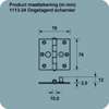 Afbeeldingen van Axa Veiligheidsscharnier topcoat gegalvaniseerd 75 x 75mm SKG** 1113-24-23/VE