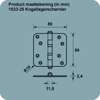 Afbeeldingen van Axa Kogellagerscharnier RVS 89 x 89mm 1533-25-81/E