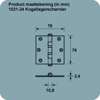 Afbeeldingen van Axa Kogellagerscharnier topcoat gegalvaniseerd 76 x 76mm 1531-24-23/E