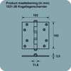 Afbeeldingen van Axa Kogellagerscharnier topcoat gegalvaniseerd 102 x 102mm 1531-26-23/E