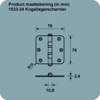 Afbeeldingen van Axa Kogellagerscharnier topcoat gegalvaniseerd ronde hoeken 76 x 76mm 1533-24-23/E