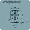 Afbeeldingen van Axa Veiligheidskogellagerscharnier topcoat gegalvaniseerd ronde hoeken 76 x 76mm SKG** 1543-24-23/VE