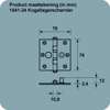 Afbeeldingen van Axa Veiligheidskogellagerscharnier topcoat gegalvaniseerd 76 x 76mm SKG*** 1541-24-23/VE