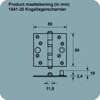 Afbeeldingen van Axa Veiligheidskogellagerscharnier topcoat gegalvaniseerd 89 x 89mm SKG*** 1541-25-23/V4E