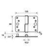 Afbeeldingen van Axa Veiligheidskogelstiftpaumelle topcoat gegalvaniseerd ronde hoeken links 89 x 125 x 3mm SKG*** 1202-37-23/V4E