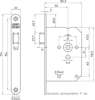 Afbeeldingen van Nemef Loopslot type 1255/17-50 DIN links RVS voorplaat