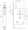 Afbeeldingen van Nemef Loopslot type 1255/5-50 omkeerbare dagschoot  messing voorplaat