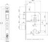 Afbeeldingen van Nemef Veiligheids Cilinder dag- en nachtslot deurslot PC55mm type 1279/17-50 DIN links