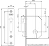 Afbeeldingen van Nemef Cilinder haakschootslot schuifdeurslot type 608/5 -40/pc DIN links rechts