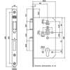 Afbeeldingen van Nemef Cilinder dag- en nachtslot deurslot type 649/17-kv-60 DIN links