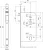 Afbeeldingen van Nemef Cilinder centraalslot type 649/37-kv-60 DIN links