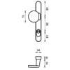 Afbeeldingen van Veiligheids smal buitenschild, D4E, alum.,afgerond, met duwer, met kerntrekbeveiliging, PC92, smalschild 32mmx246mm