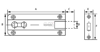 Afbeeldingen van Profielschuif met bocht PSB 880B messing vernikkeld 35 x 80mm 0412.350.3580