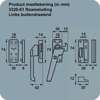 Afbeeldingen van Axa Raamsluiting met nok met drukknop afsluitbaar links opbouw F2 3320-61-92/E