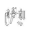 Afbeeldingen van Axa Raamsluiting met nok drukknop afsluitbaar links opbouw F1 3320-61-91/6