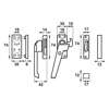 Afbeeldingen van Axa Veiligheids raamsluiting RSK opbouwsluitkom F1 met nok links smal plaatje 3320-62-91/6