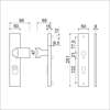 Afbeeldingen van Ami veiligheidslangschild F1 met knop 144 Varo / kruk 332, 251/15 met kerntrekbeveiliging, PC92, deurdikte 40mm